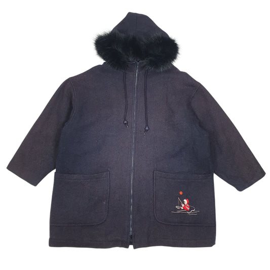 Womens Navy Trilogi Vintage  Coat