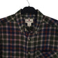 Mens Green Woolrich Thick Flannel Plaid  Shirt