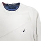 Mens White Nautica Knit Crewneck Jumper