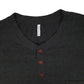 Mens Grey Taohuadao Henley  T Shirt