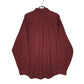 Mens Burgundy L.L.Bean Herringbone Flannel  Shirt