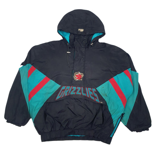 Mens Black Starter Vintage 90s NBA Vancouver Grizzlies  Coat