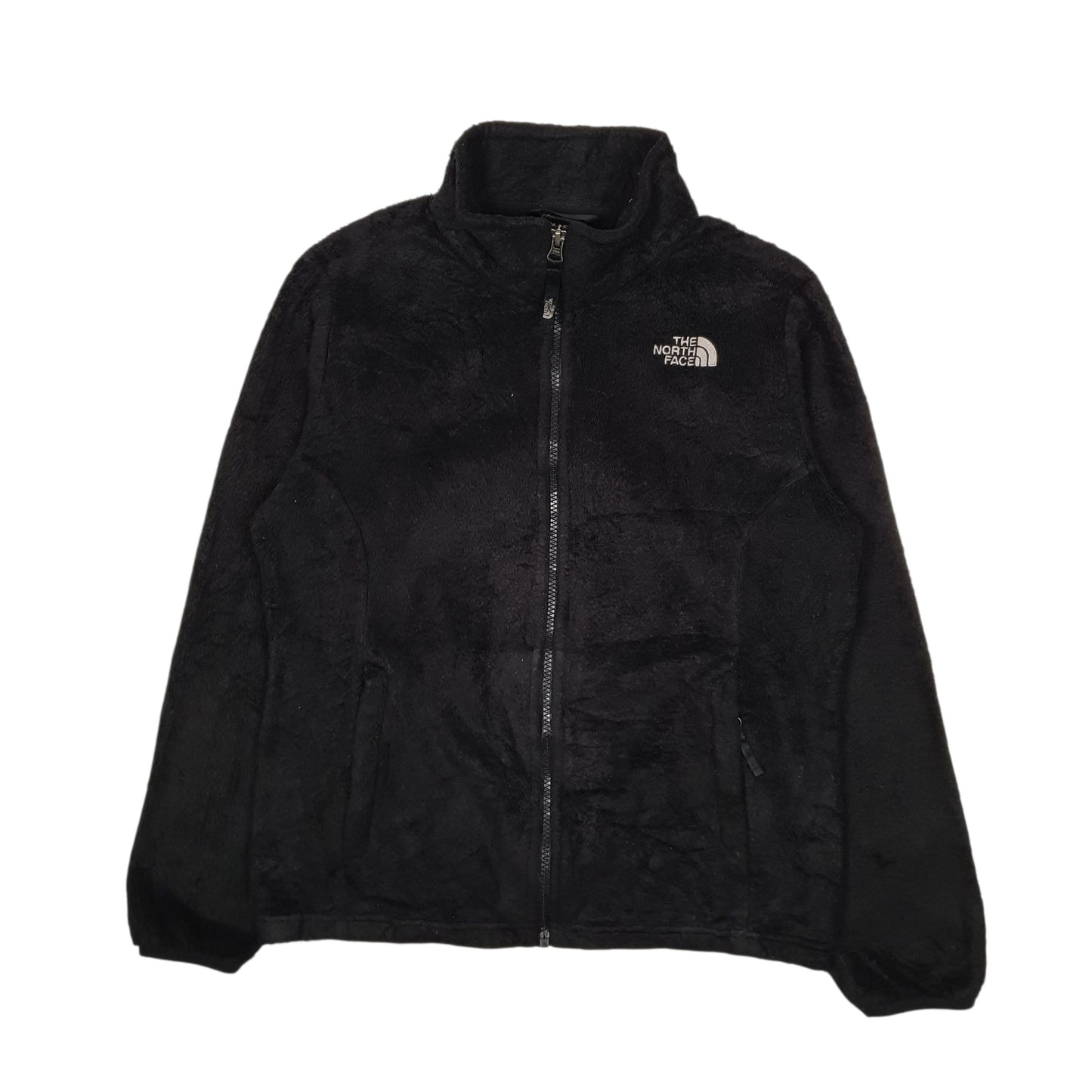 Womens Black The North Face Fluffy Full Zip Jumper