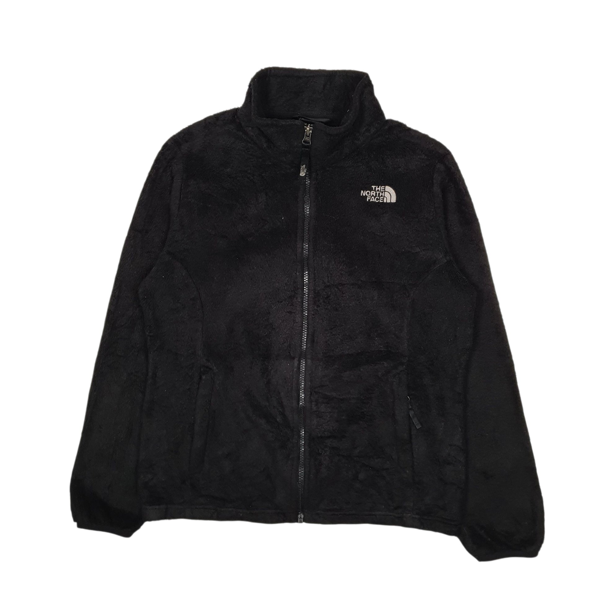 Womens Black The North Face Fluffy Full Zip Jumper