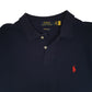 Mens Navy Polo Ralph Lauren Custom Slim Fit  Polo Shirt