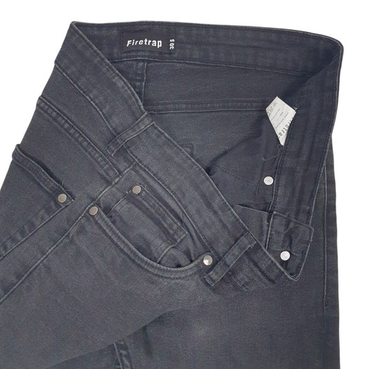 Mens Black Fire Trap Distressed  Jeans