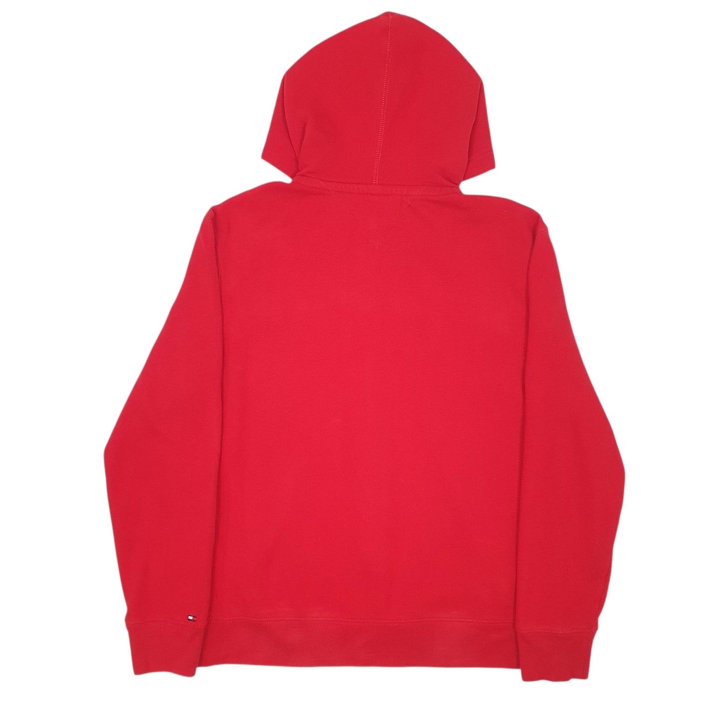 Mens Red Tommy Hilfiger Spellout Full Zip Jumper