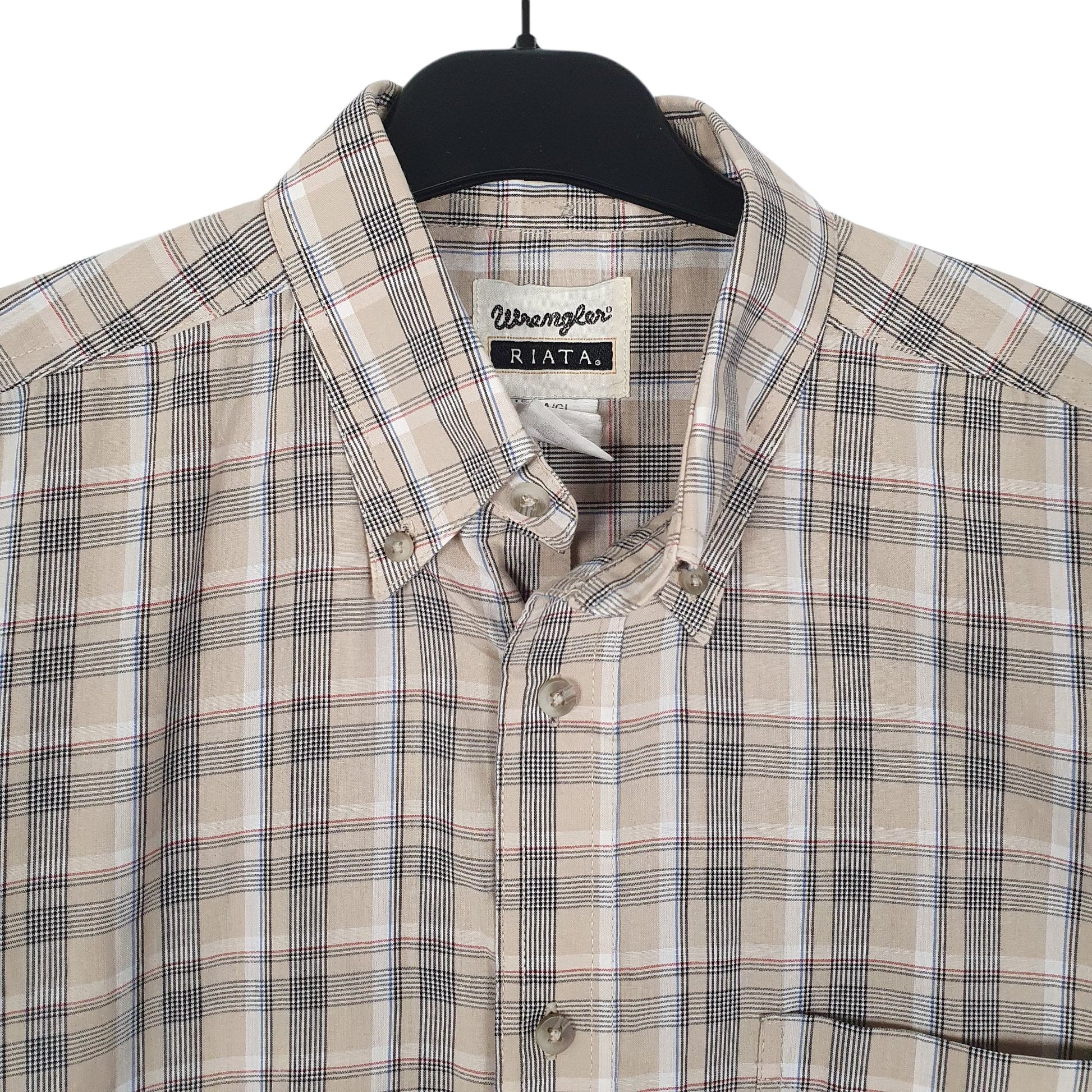 Mens Beige L.L.Bean Riata  Shirt