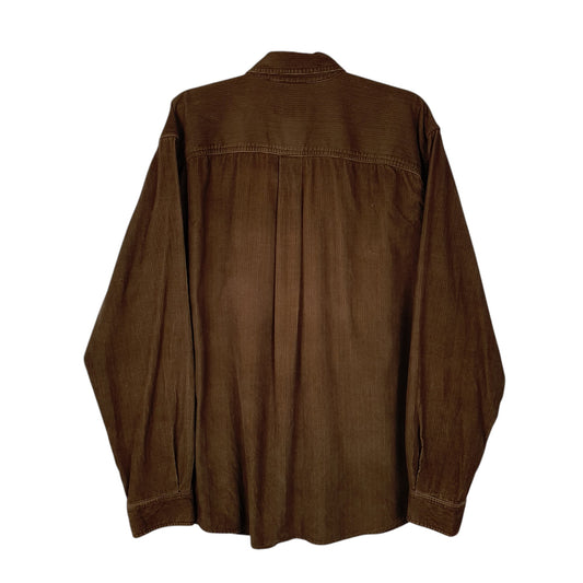 Mens Brown Eddie Bauer Corduroy  Shirt