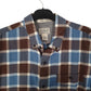 Mens Blue L.L.Bean Scotch Plaid Flannel  Shirt
