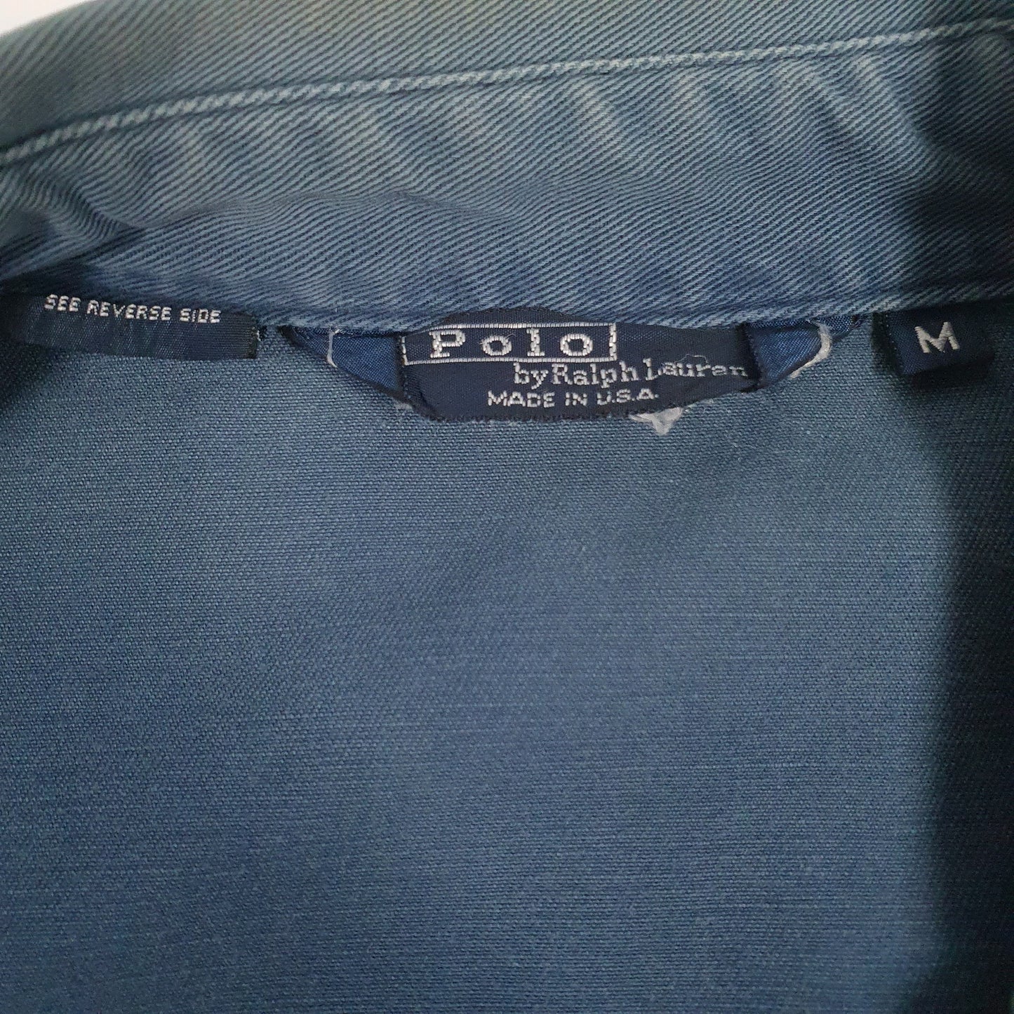 Mens Blue Polo Ralph Lauren Vintage 80s Made In USA  Coat