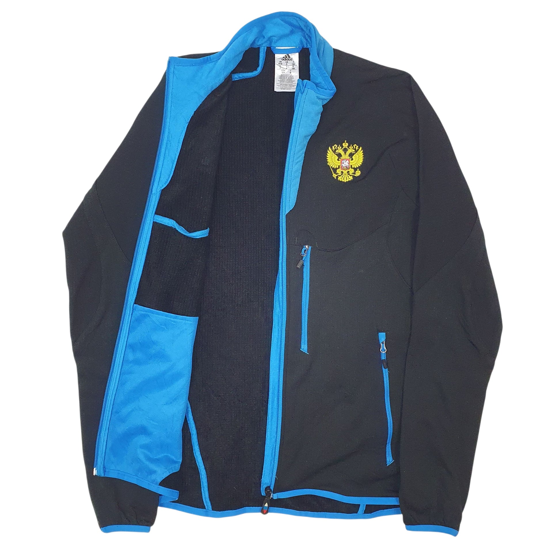 Mens Black Adidas Russian Full Zip Jumper