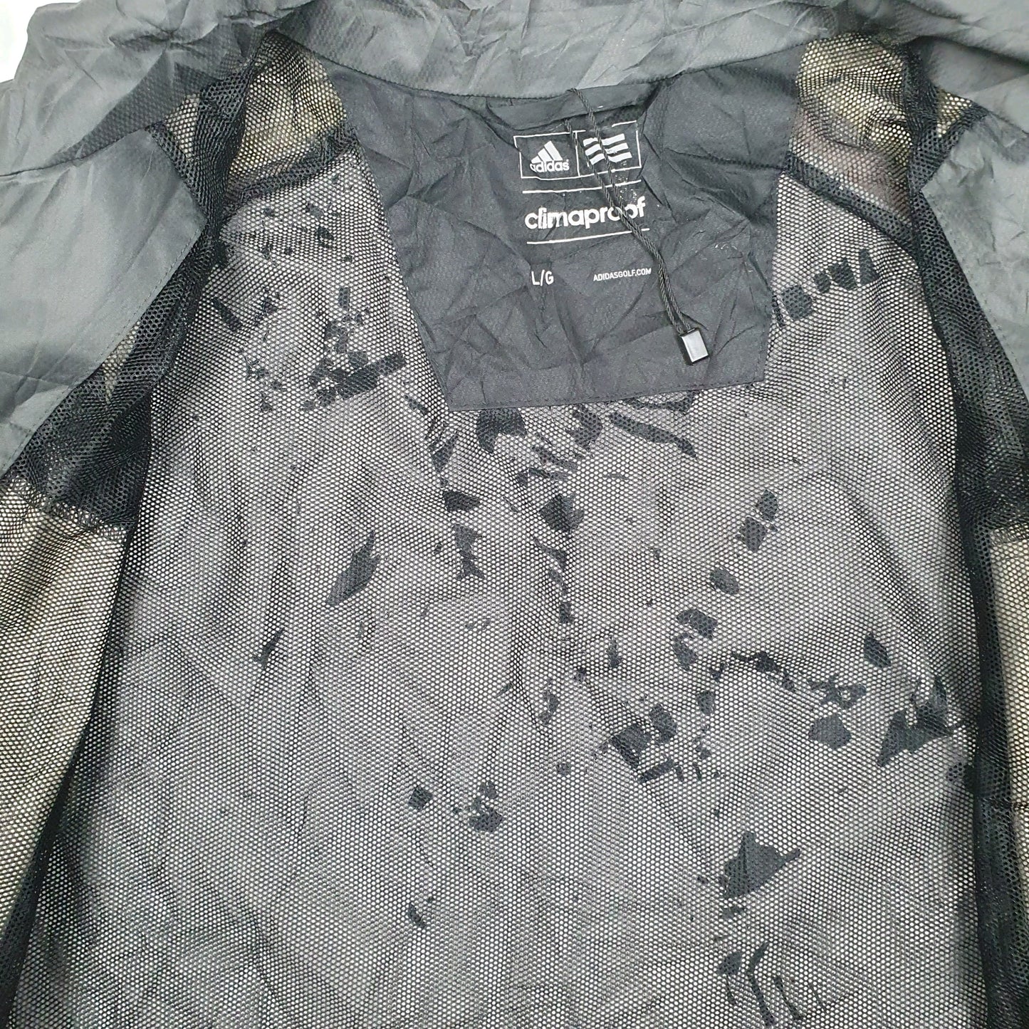 Mens Grey Adidas Climaproof Full Zip Coat