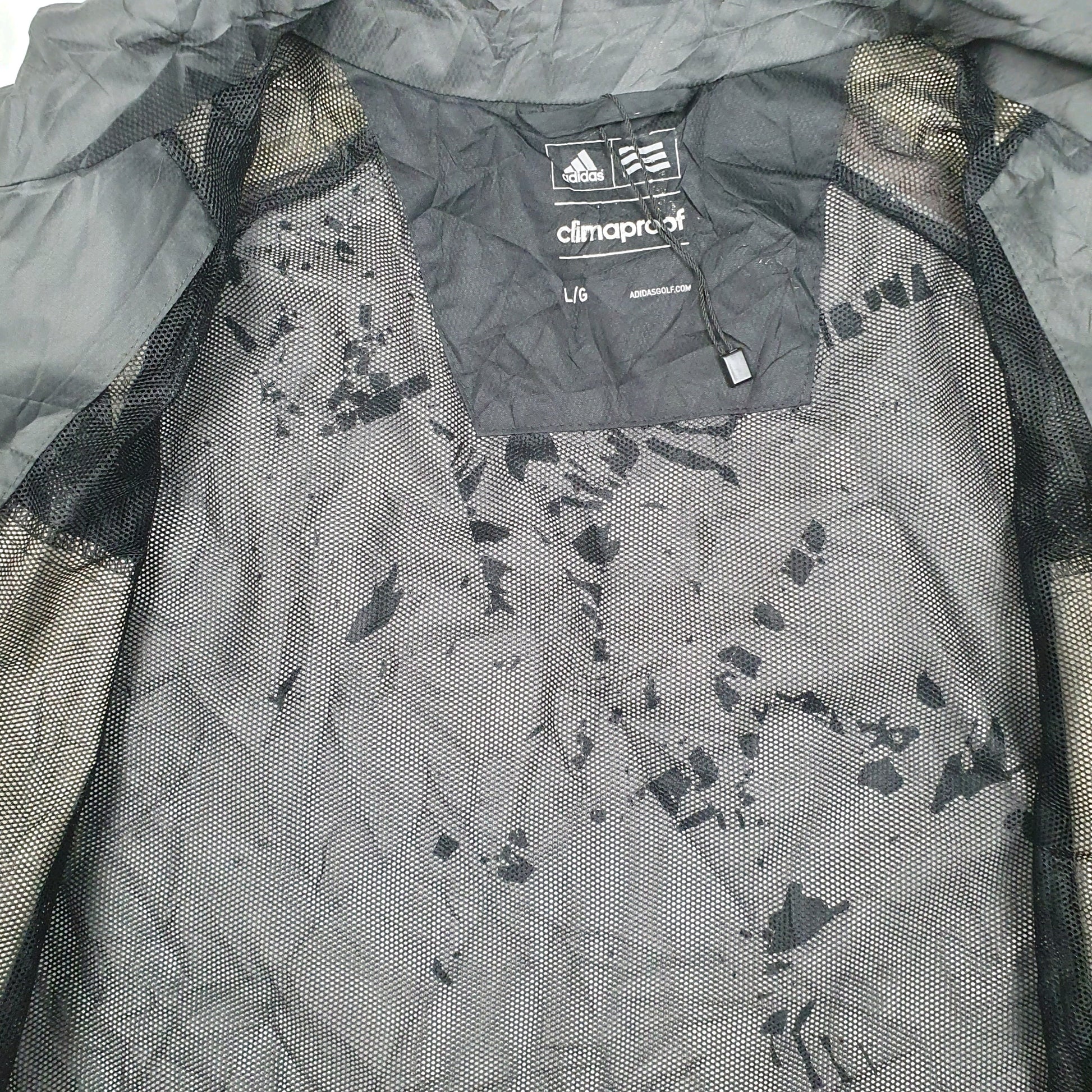 Mens Grey Adidas Climaproof Full Zip Coat