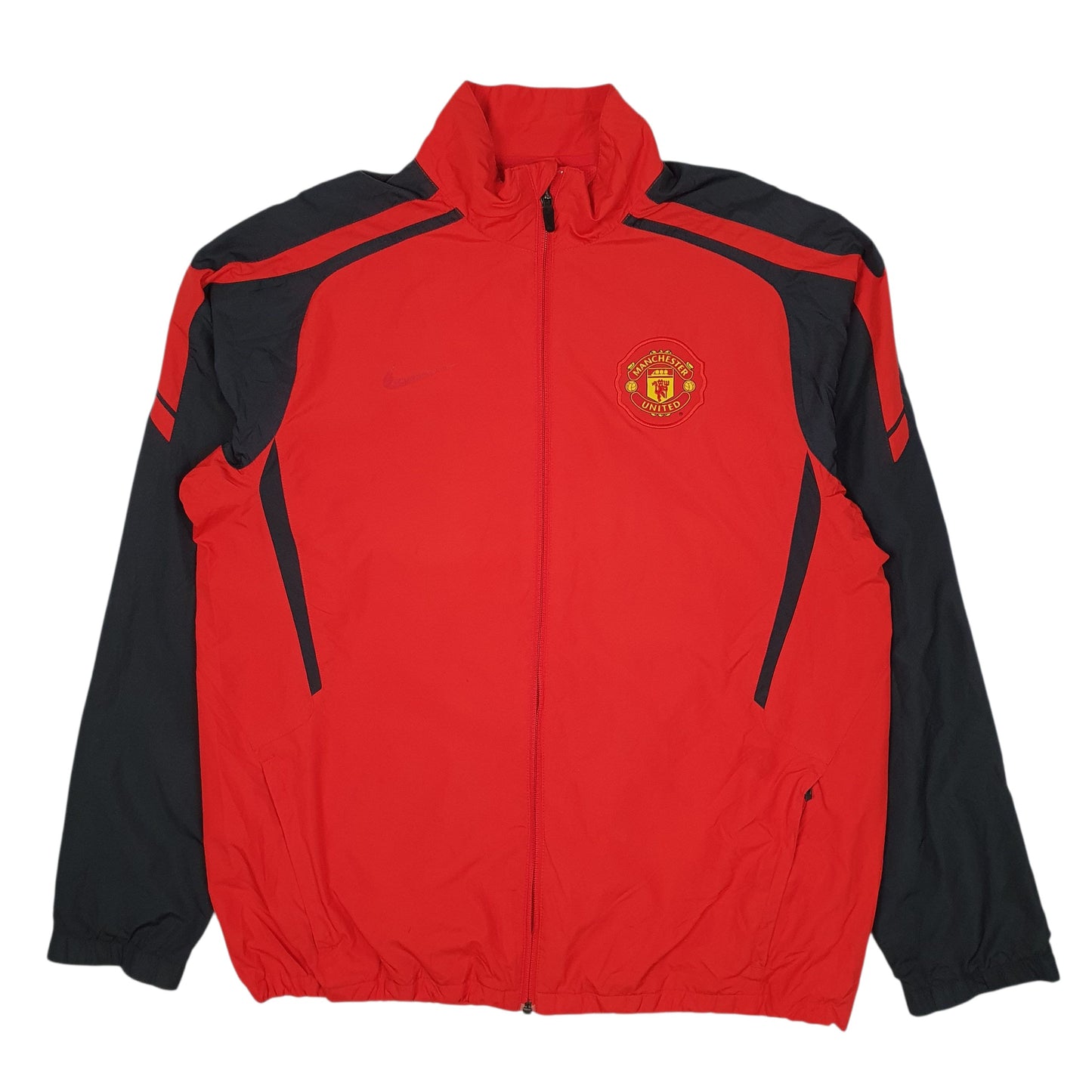 Mens Red Nike Manchester United FC Crewneck Coat