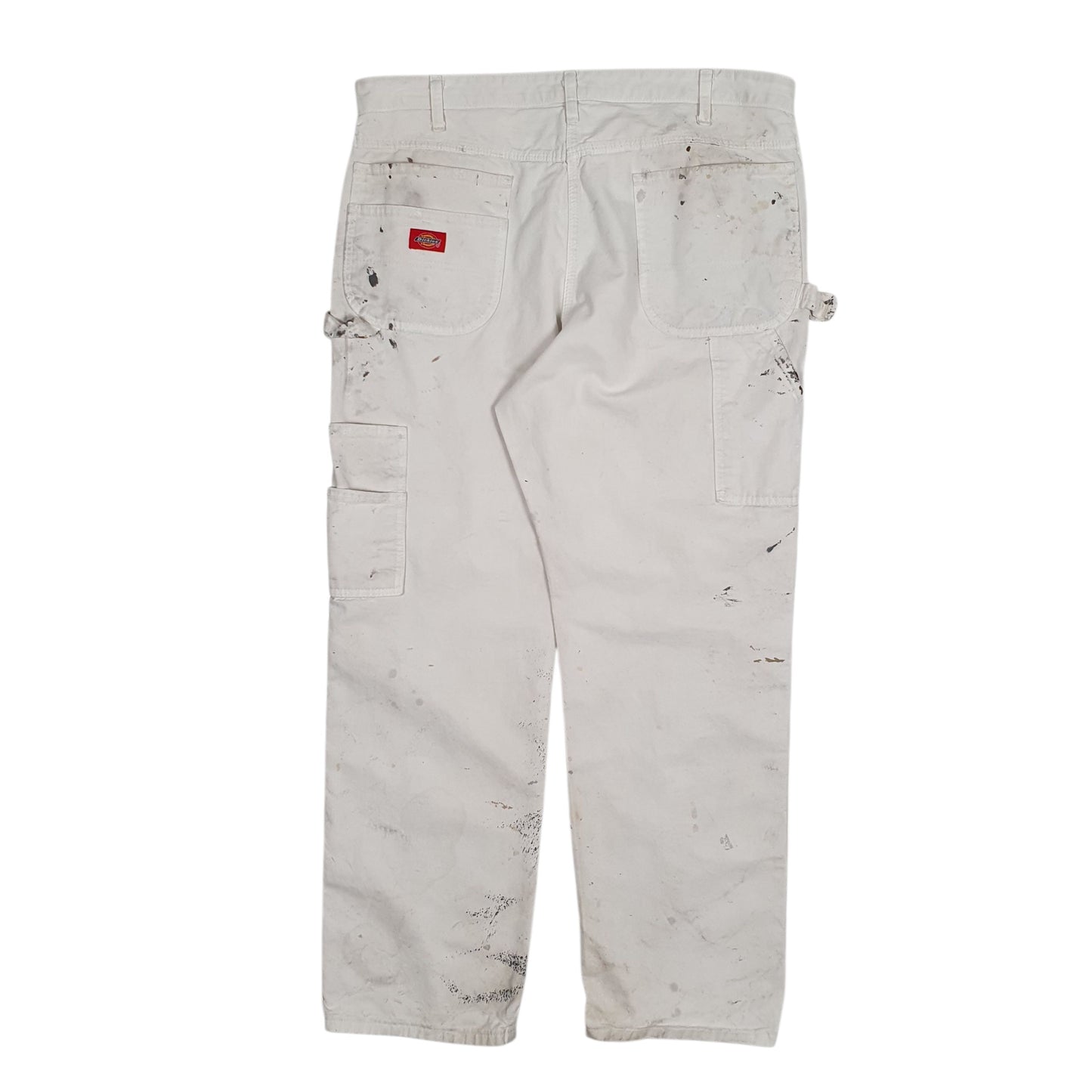 Mens White Dickies Painter  Trousers
