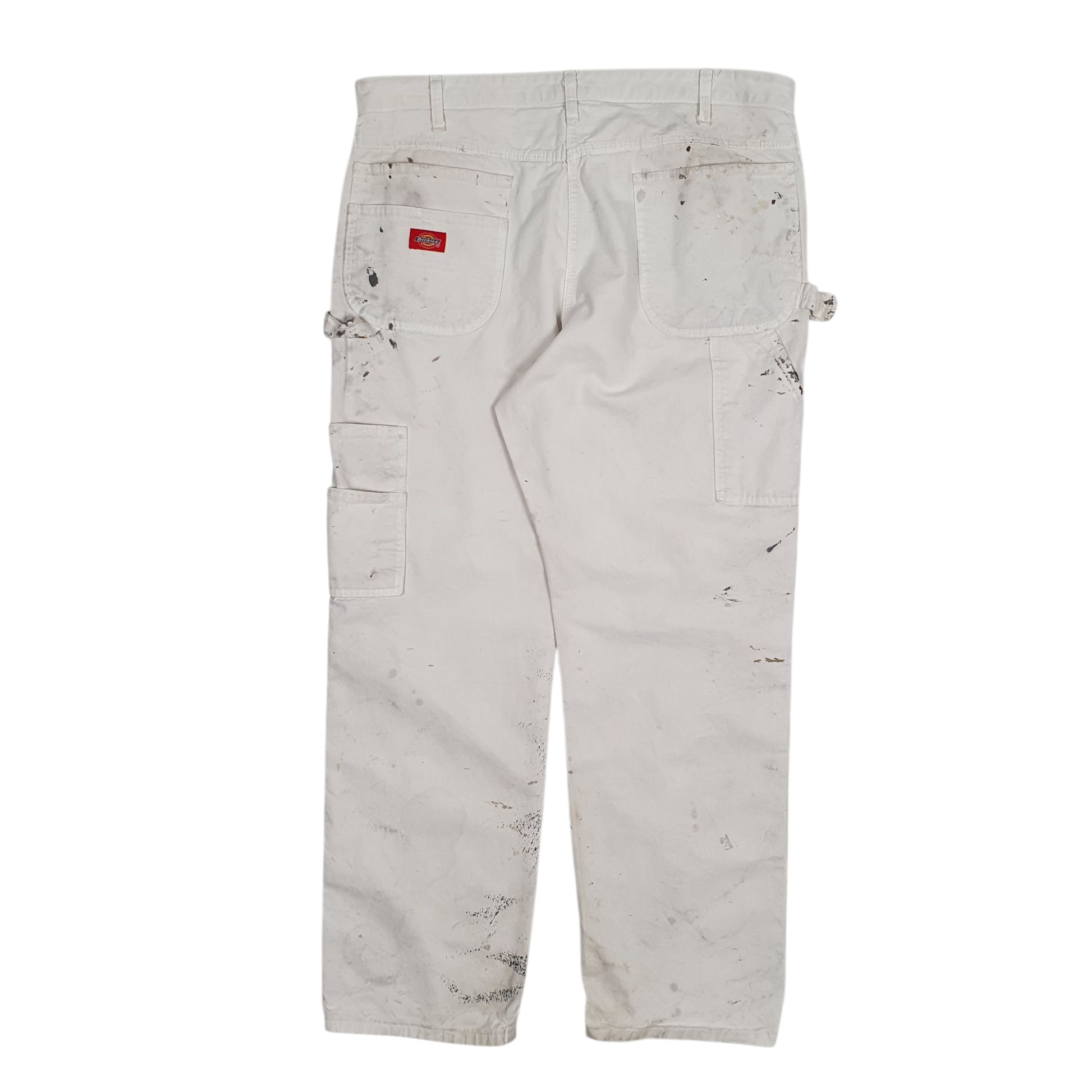 Mens White Dickies Painter  Trousers