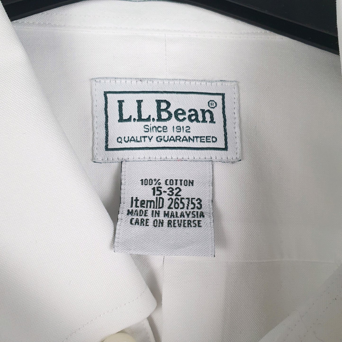 Mens White L.L.Bean   Shirt