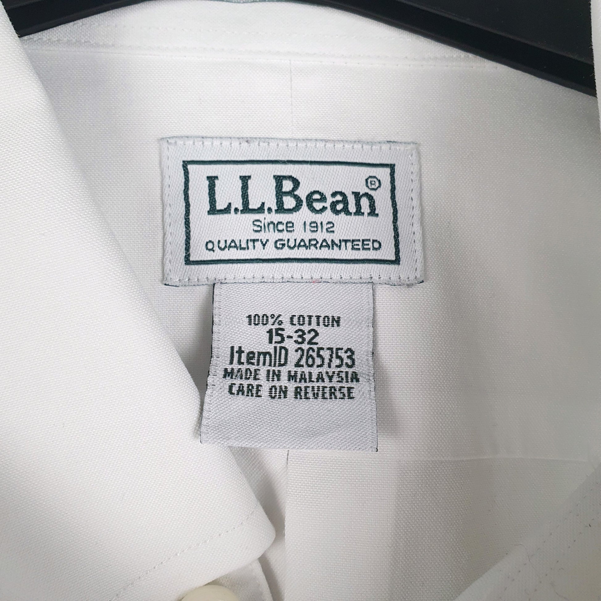 Mens White L.L.Bean   Shirt
