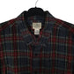 Mens Grey L.L.Bean Scotch Plaid Flannel  Shirt