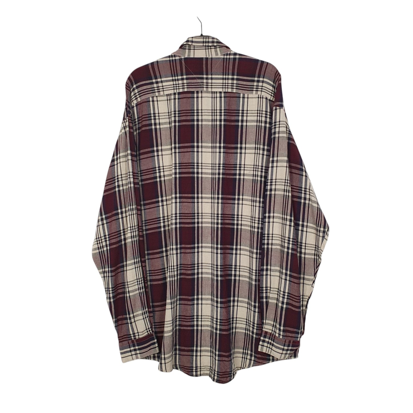 Mens Burgundy Tommy Hilfiger Vintage 00s  Shirt