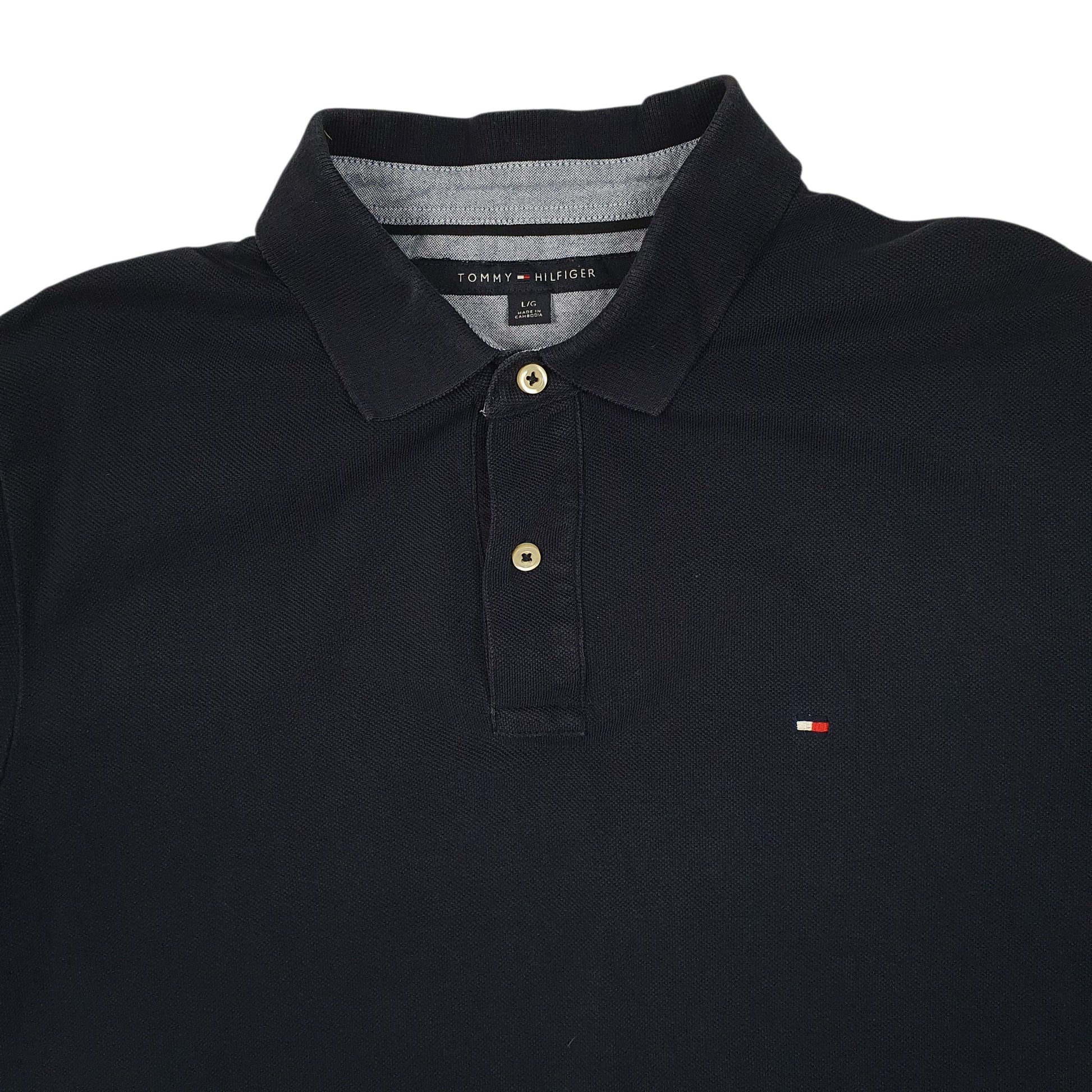 Mens Navy Tommy Hilfiger  Hoodie Polo Shirt
