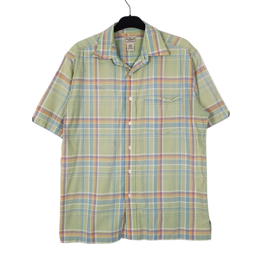 Mens Green L.L.Bean  Short Sleeve Shirt