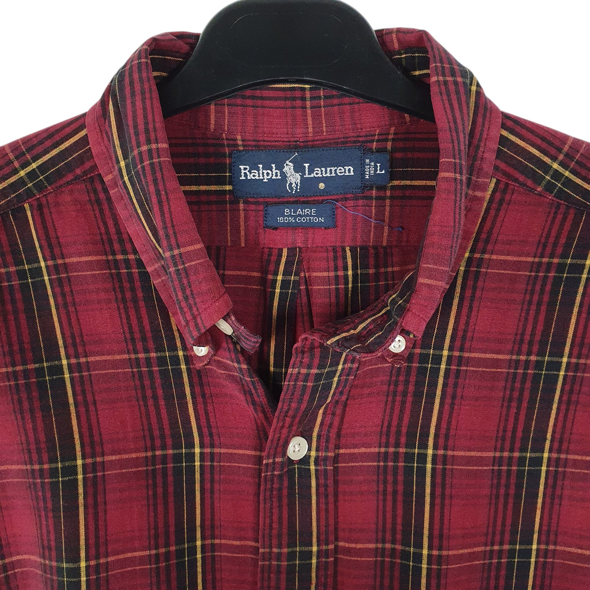Mens Burgundy Ralph Lauren   Shirt