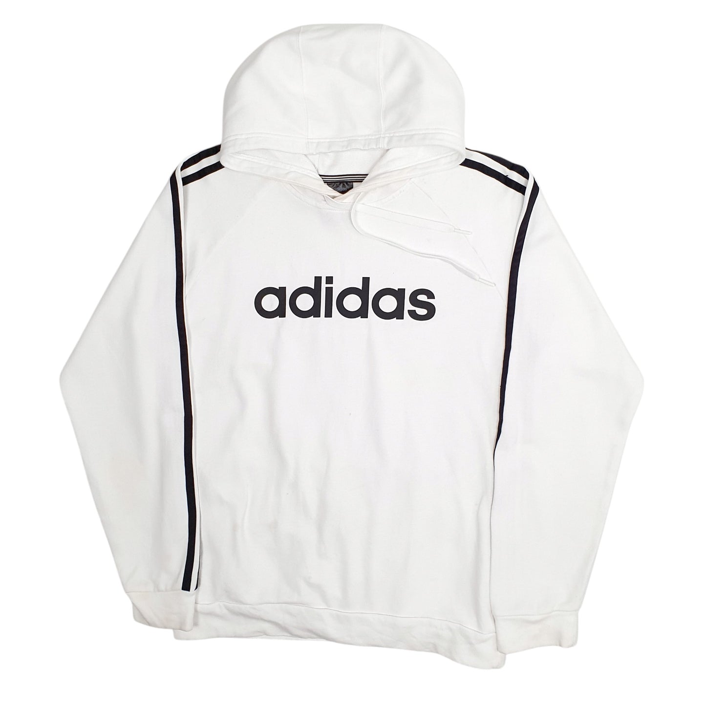 Mens White Adidas  Hoodie Jumper