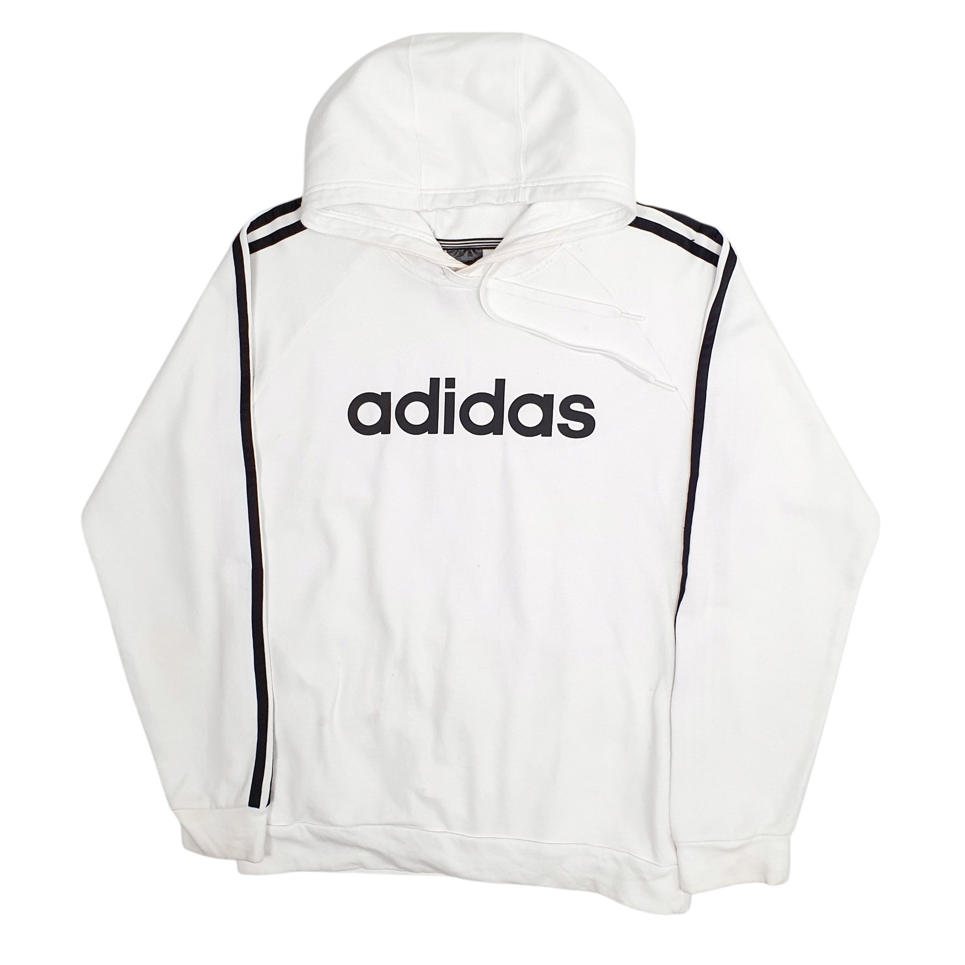 Mens White Adidas  Hoodie Jumper