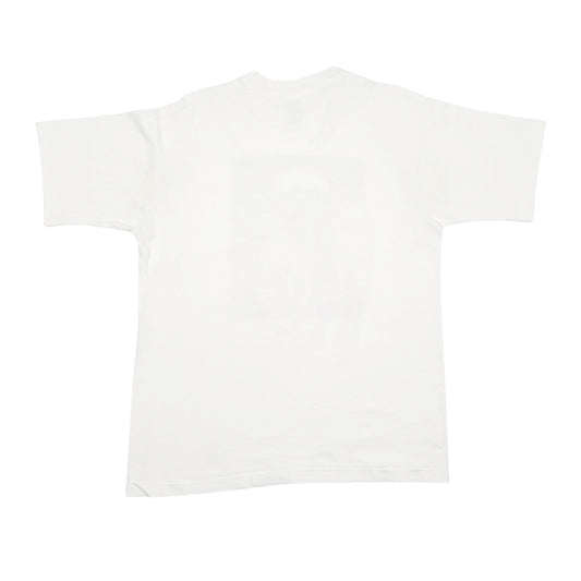Mens White Fruit Of The Loom  Crewneck T Shirt