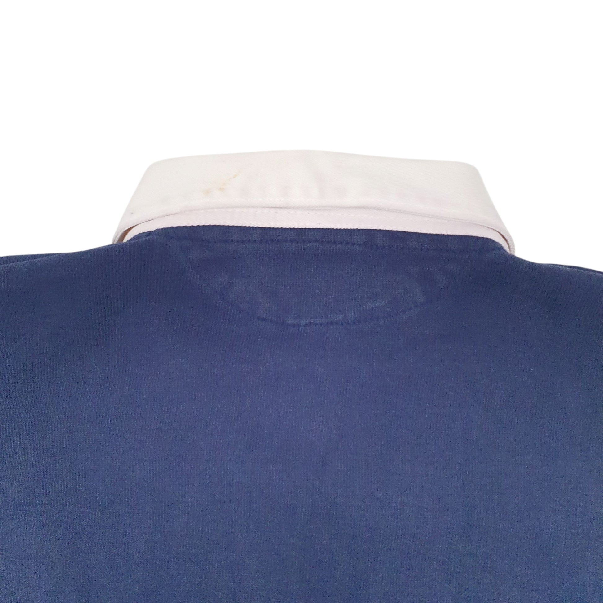 Mens Navy Barbarian Rugby Hoodie Polo Shirt