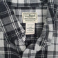 Mens Grey L.L.Bean Flannel  Shirt