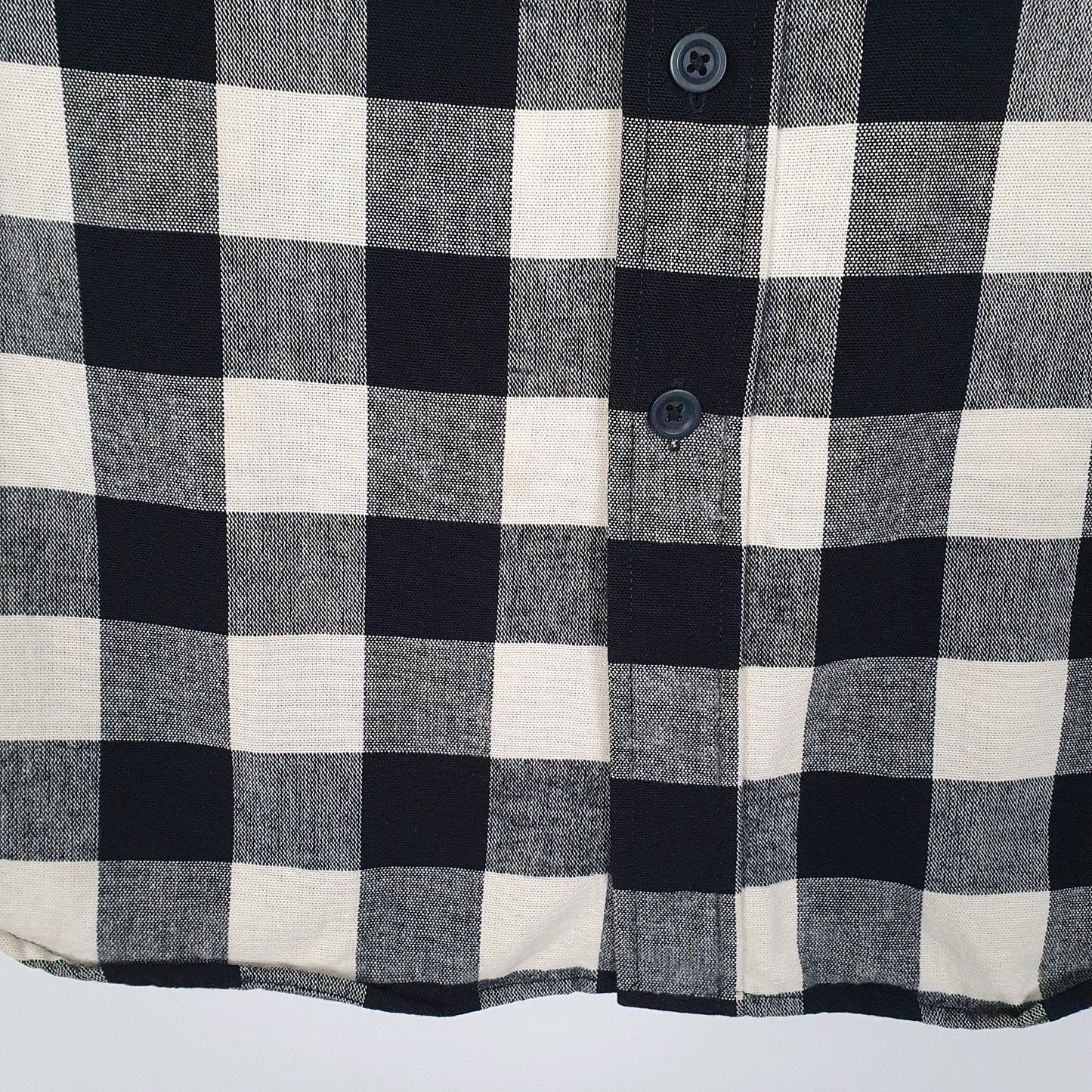 Mens Grey L.L.Bean Thick Chamois Plaid  Shirt