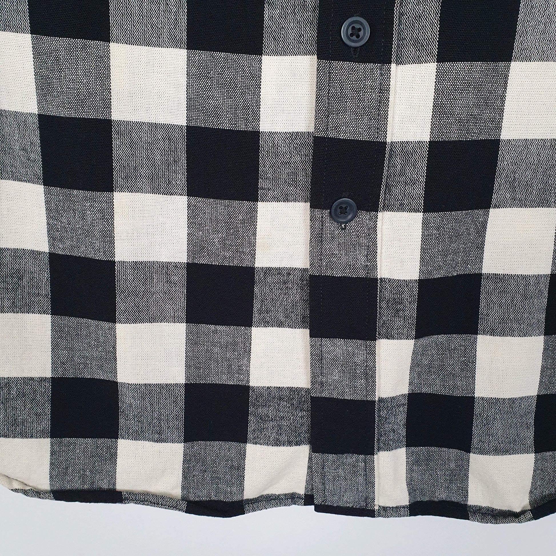Mens Grey L.L.Bean Thick Chamois Plaid  Shirt