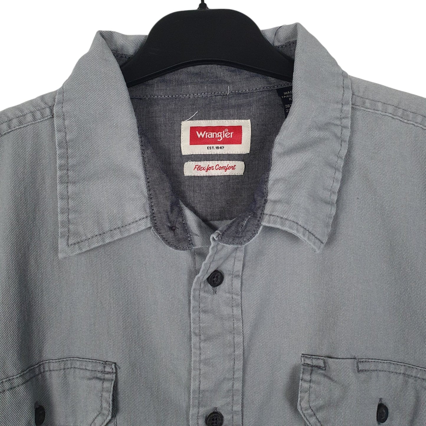 Mens Grey Wrangler   Shirt