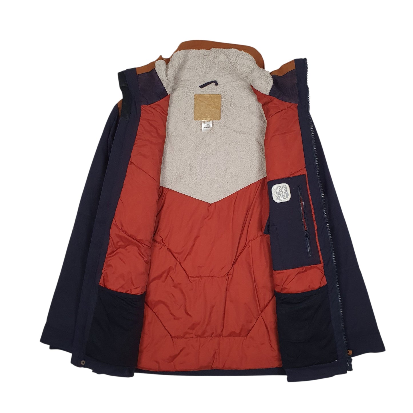 Mens Navy Quechua Sherpa Lined Stratermic  Coat