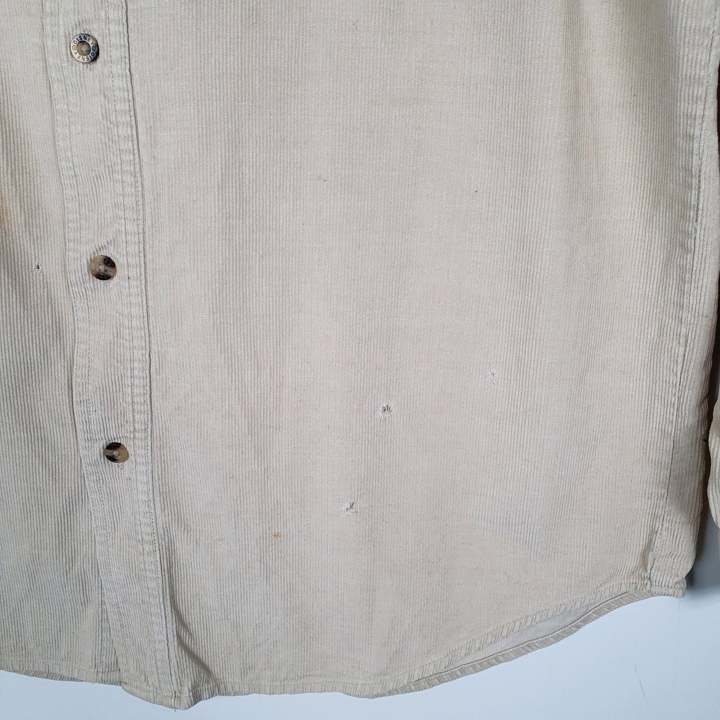 Mens Cream Disney Corduroy Goofy  Shirt
