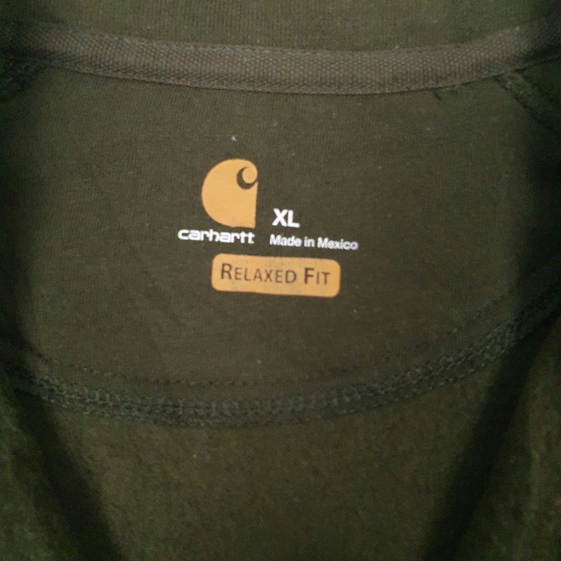 Mens Green Carhartt General Electric Quarter Zip Jumper