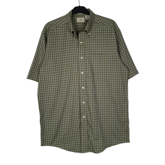 Mens Green L.L.Bean  Short Sleeve Shirt