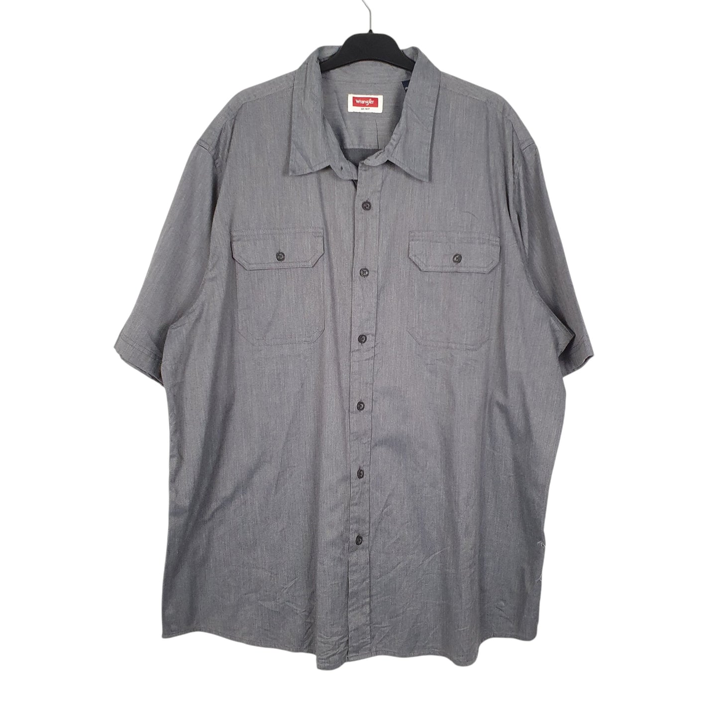 Mens Grey Wrangler  Short Sleeve Shirt
