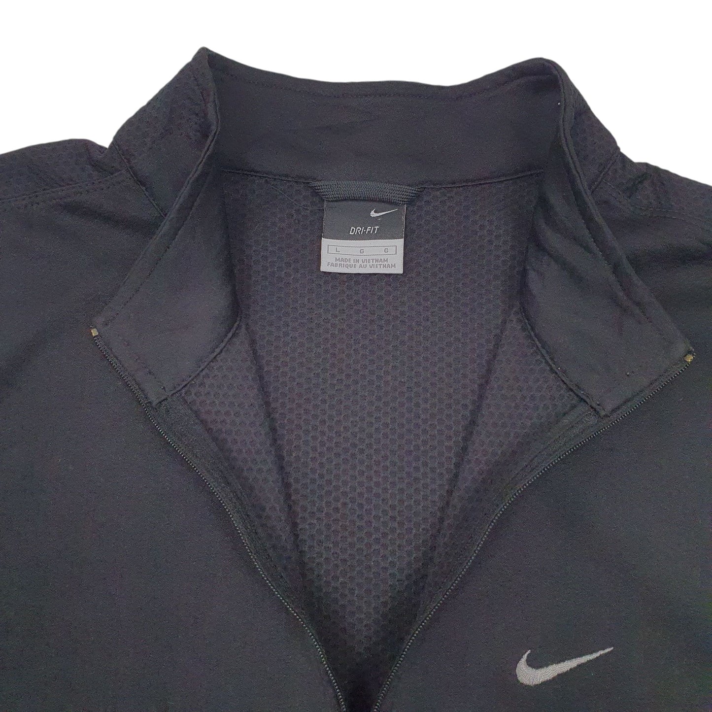 Womens Black Nike Dri-Fit Active Wear Quarter Zip Jumper