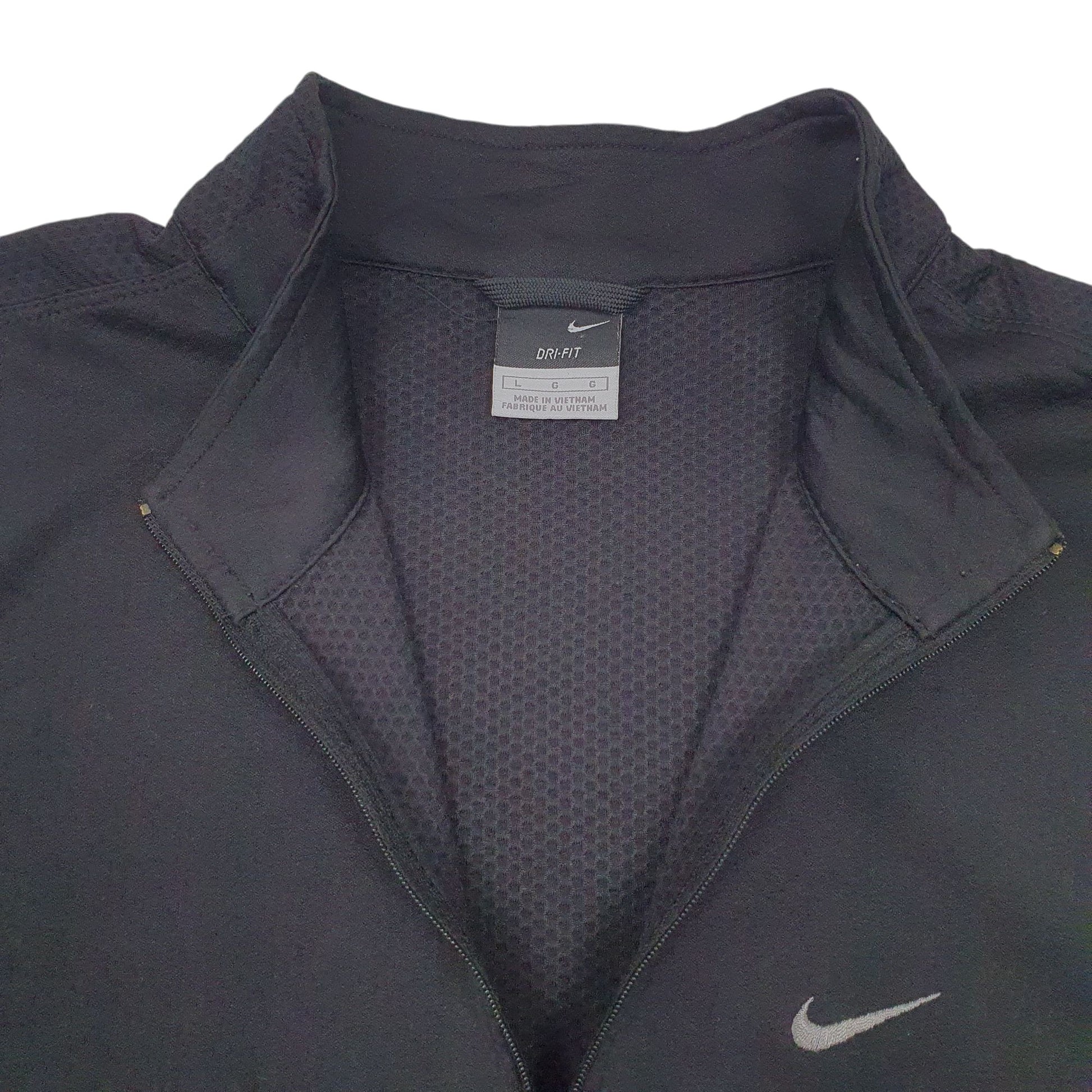 Womens Black Nike Dri-Fit Active Wear Quarter Zip Jumper