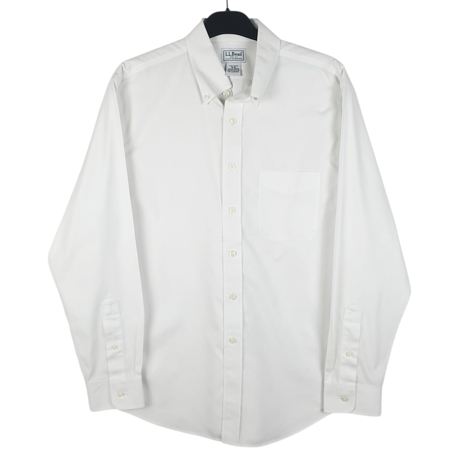 Mens White L.L.Bean  Long Sleeve Shirt