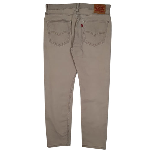 Mens Beige Levis 502 Slim  Trousers