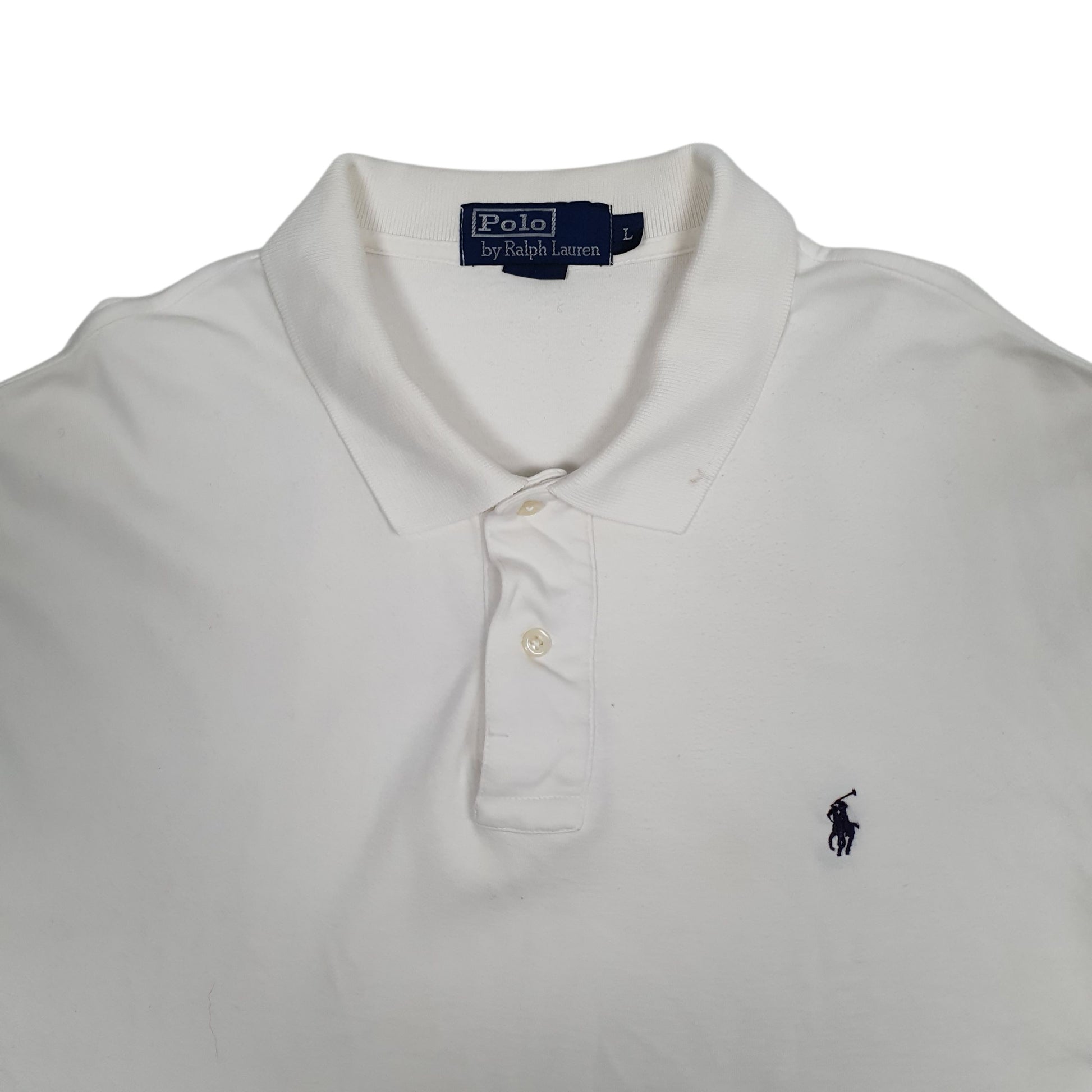 Mens White Polo Ralph Lauren  Full Zip Polo Shirt