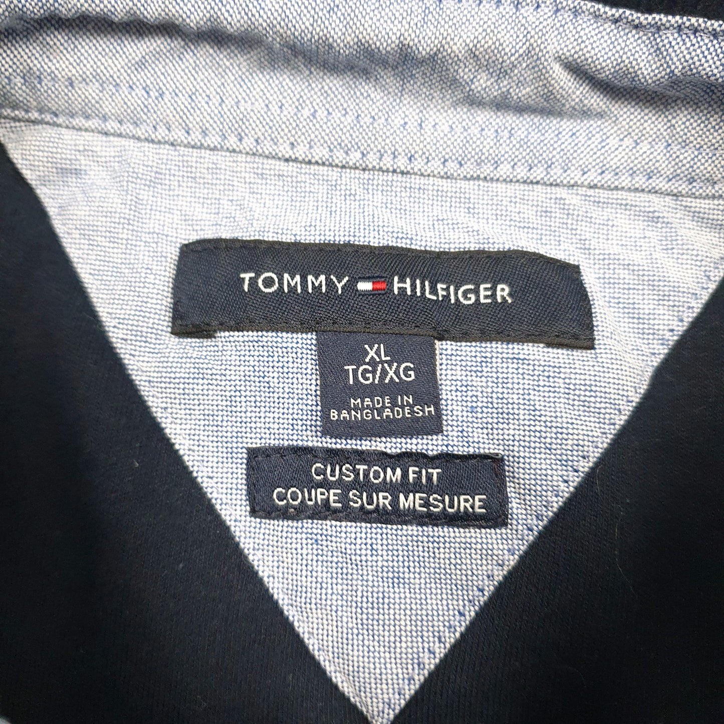 Mens Navy Tommy Hilfiger  Crewneck Polo Shirt