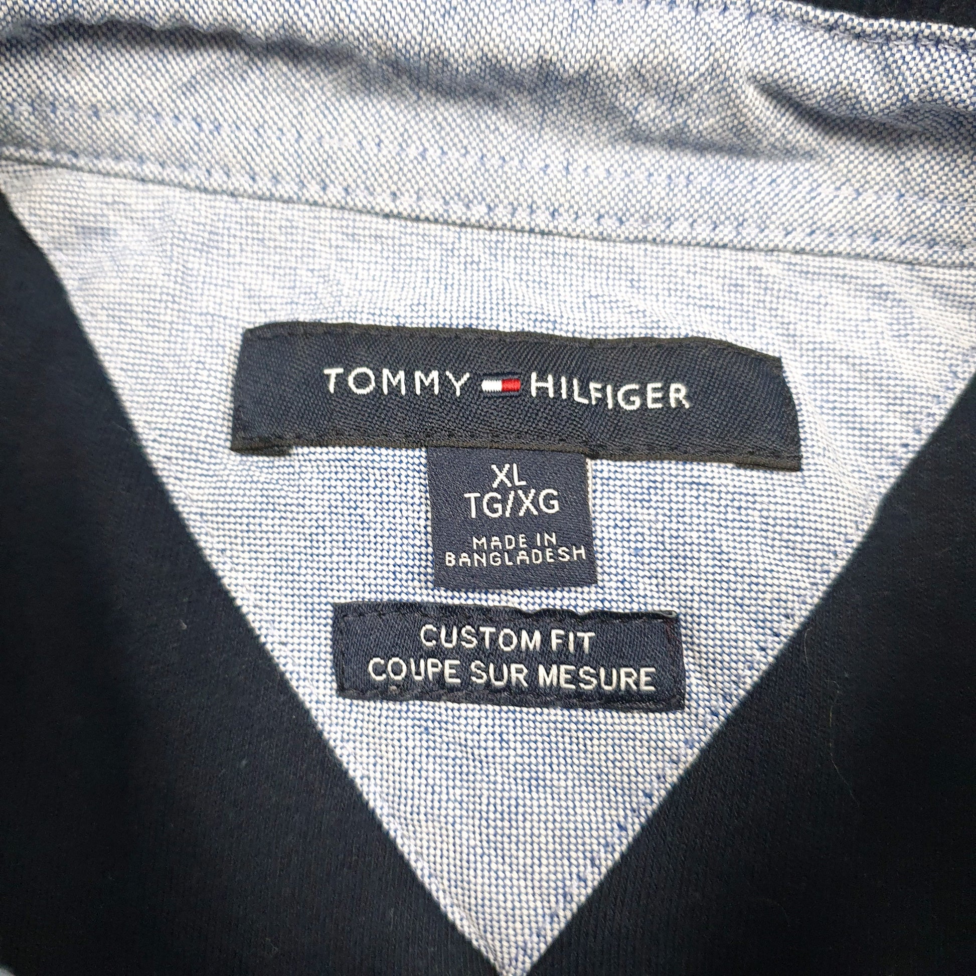 Mens Navy Tommy Hilfiger  Crewneck Polo Shirt