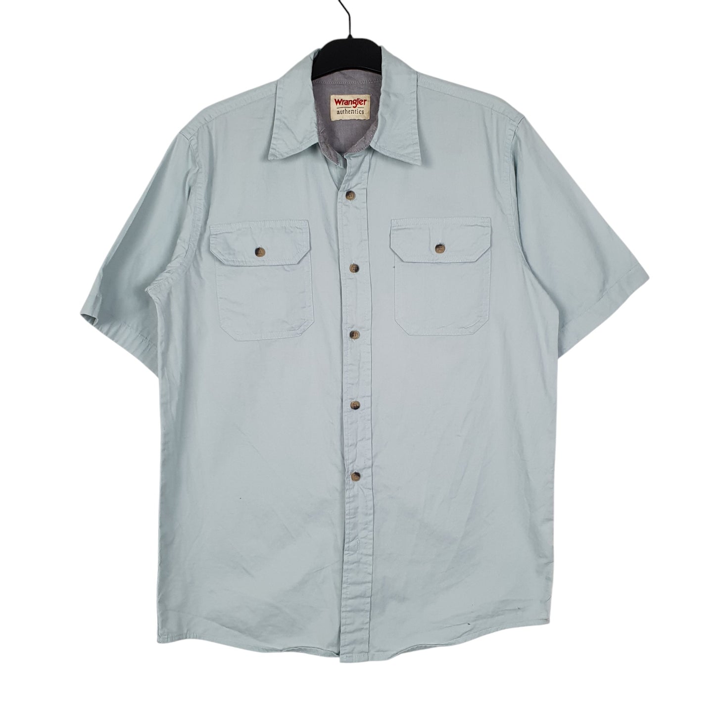 Mens Blue Wrangler  Short Sleeve Shirt