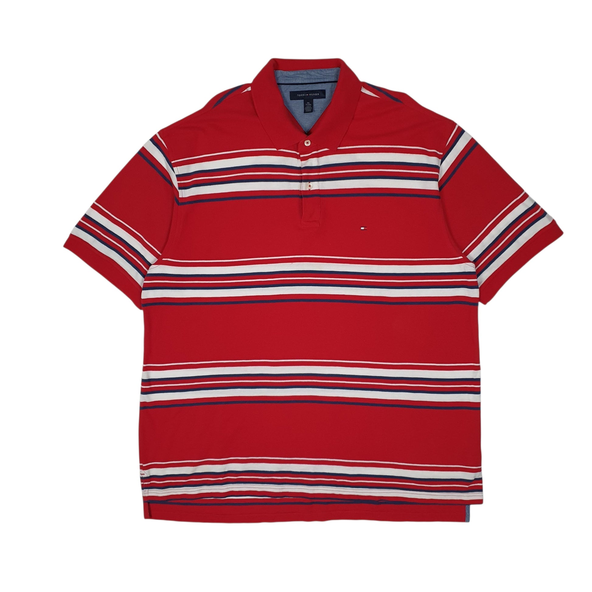 Mens Red Tommy Hilfiger  Short Sleeve Polo Shirt